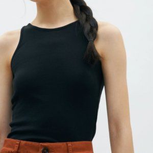 Everlane Women's Cutaway Back Zip Tank Size Small